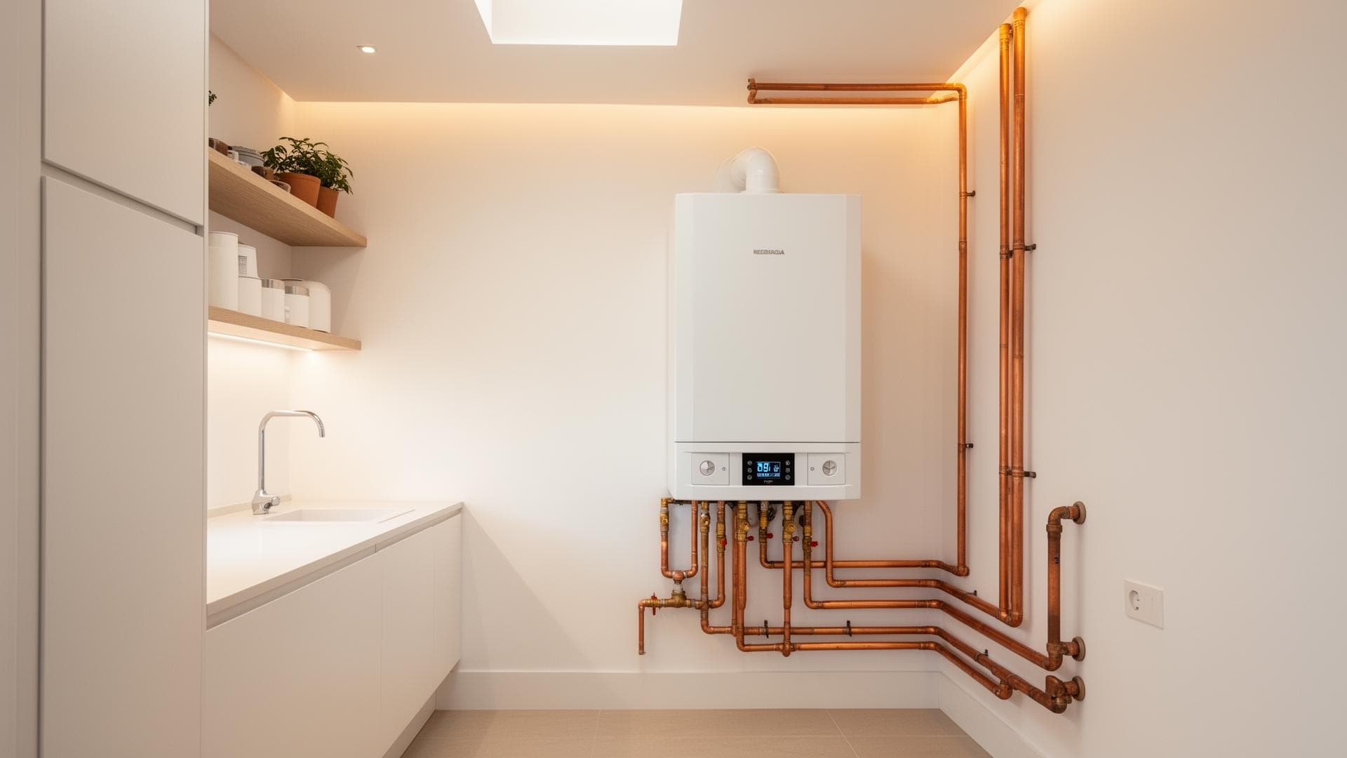 Caldera de condensación moderna