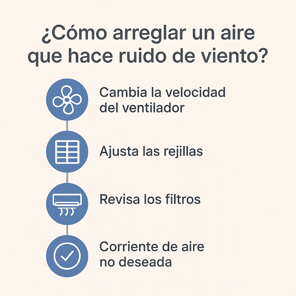 Por qué el aire acondicionado hace ruido de viento