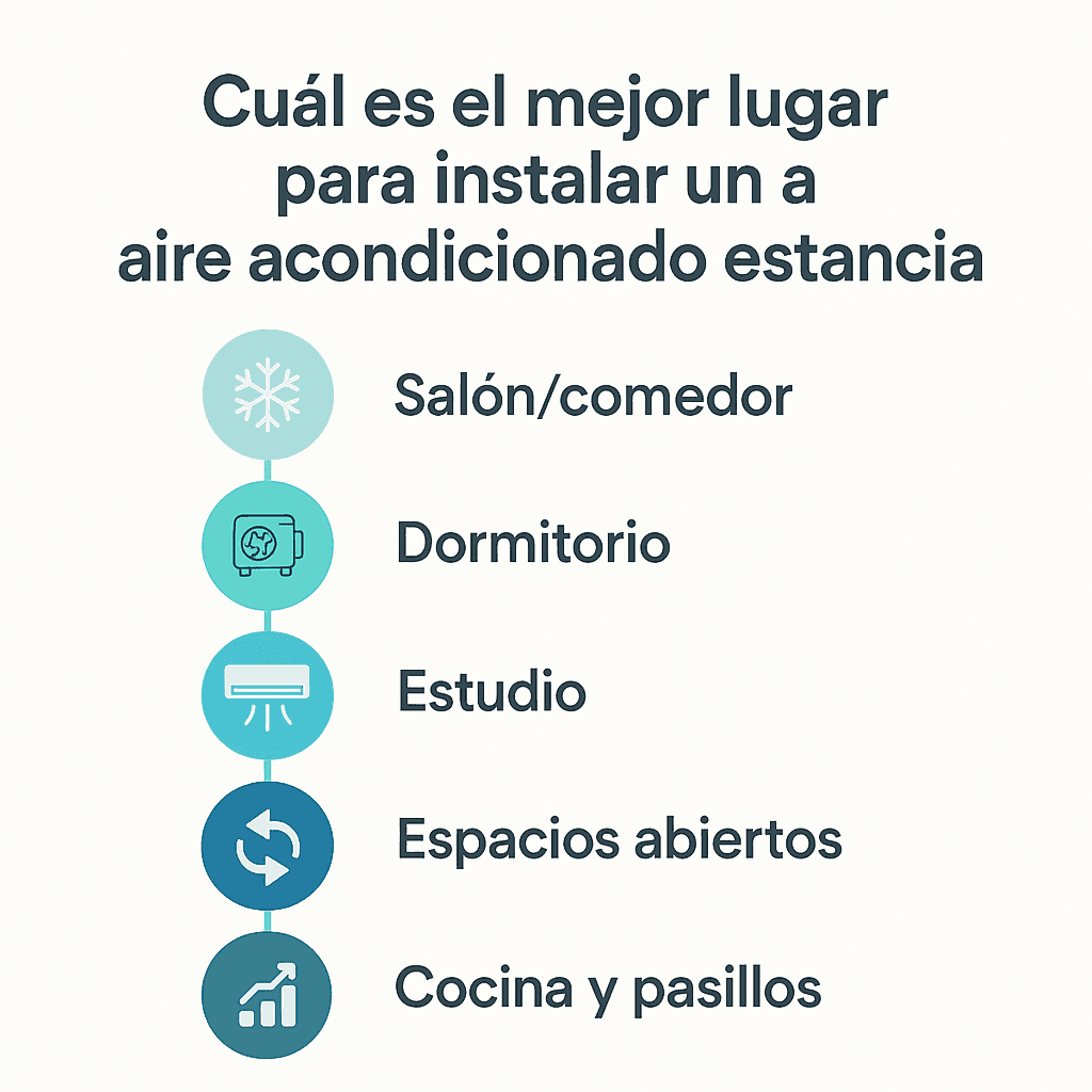 mejor lugar para instalar un aire acondicionado