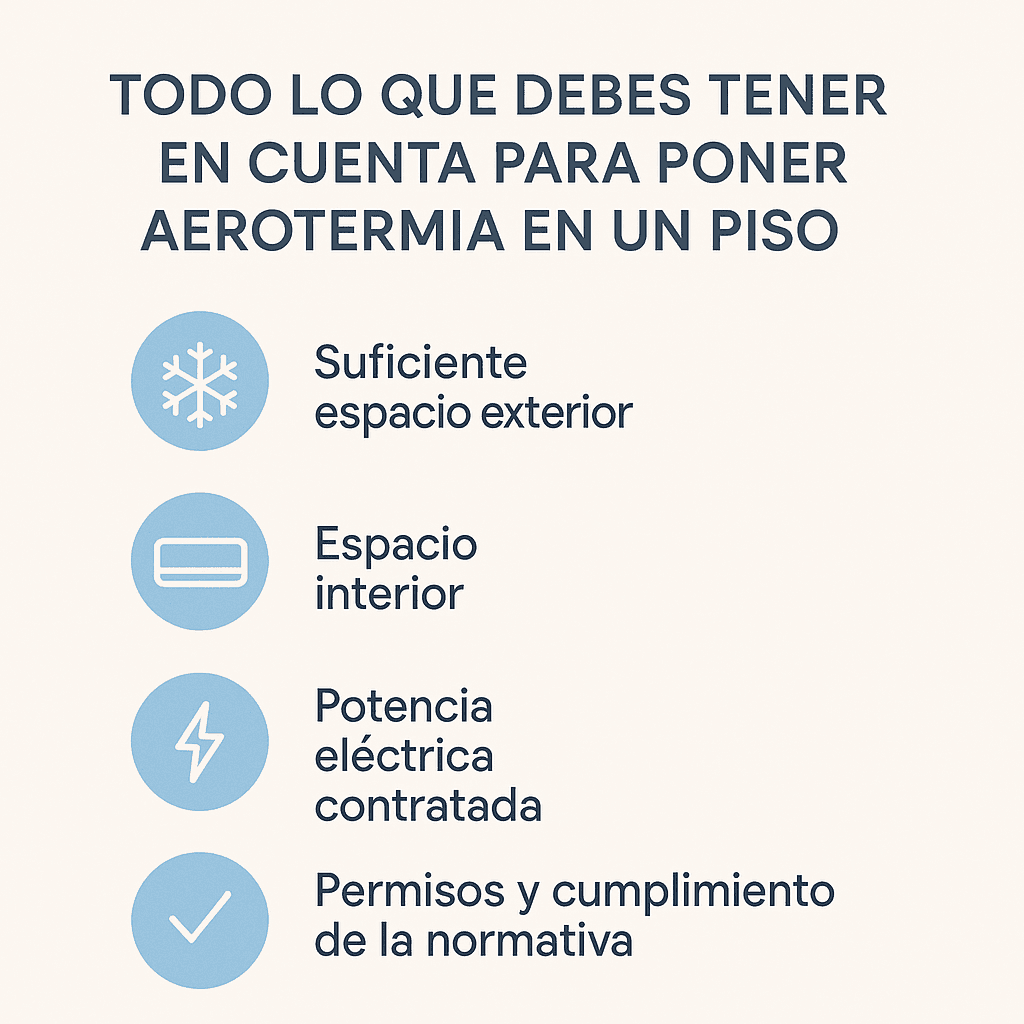 se puede poner aerotermia en un piso