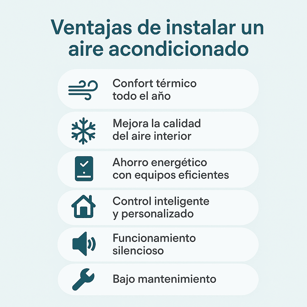 ventajas de instalar un aire acondicionado
