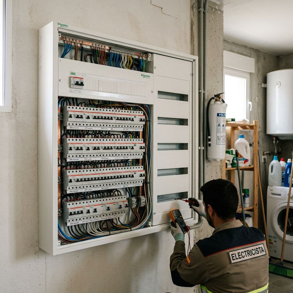 Cuadro eléctrico de alta capacidad con espacio para ampliación futura